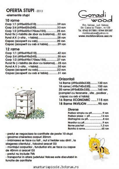 cutii stupi rm.valcea producem cuti pentru albine orice agreata apia pt. programele 112 141